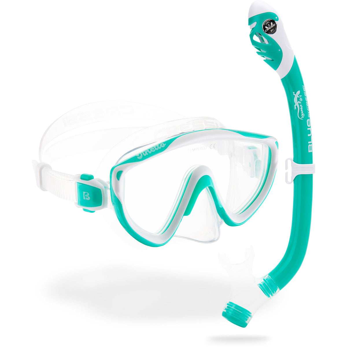 Cressi Tinetto & Iguana Dry Mask & Snorkel Set