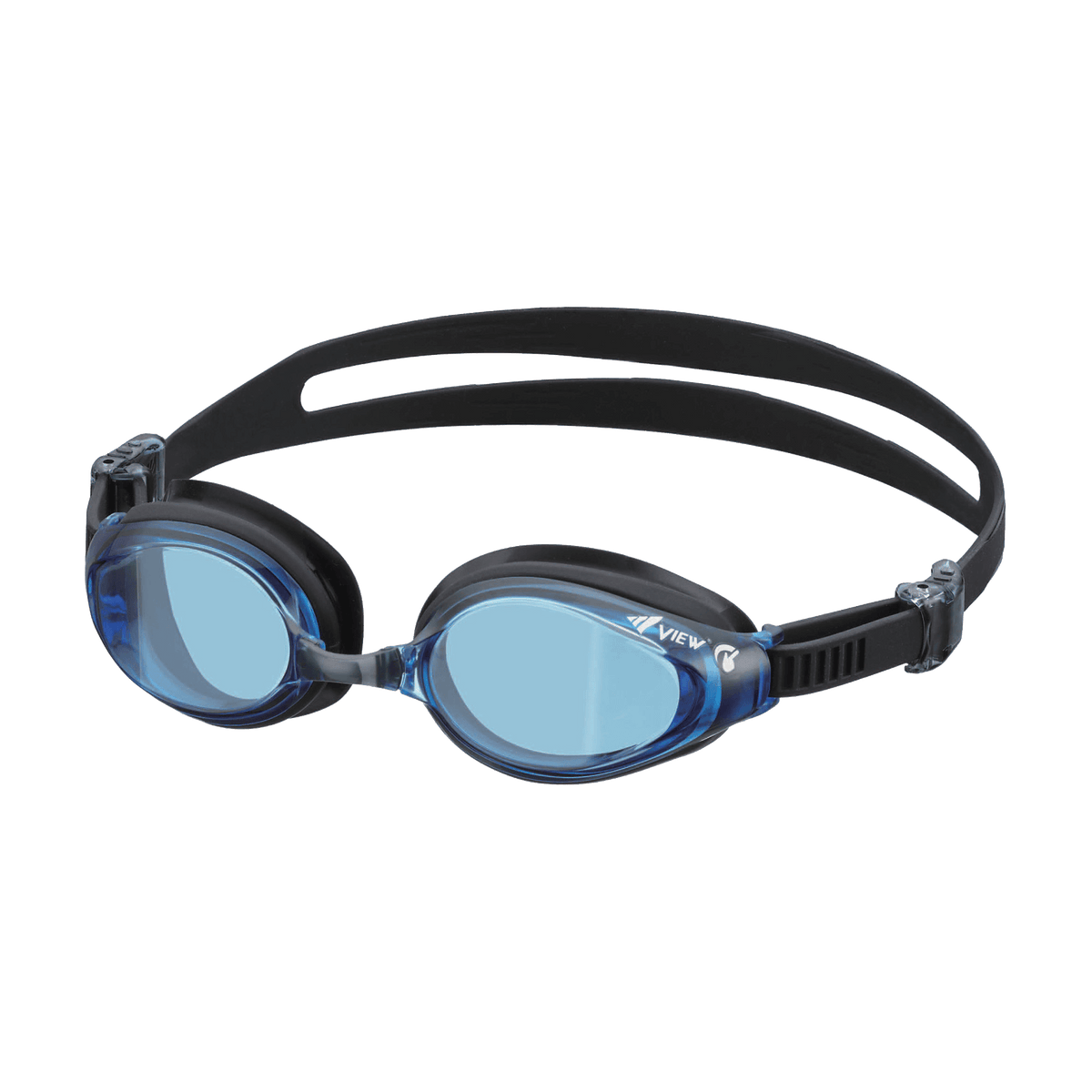 View Swipe Fitness Goggle, Curved Lens, Smoke/Emerald Mirror