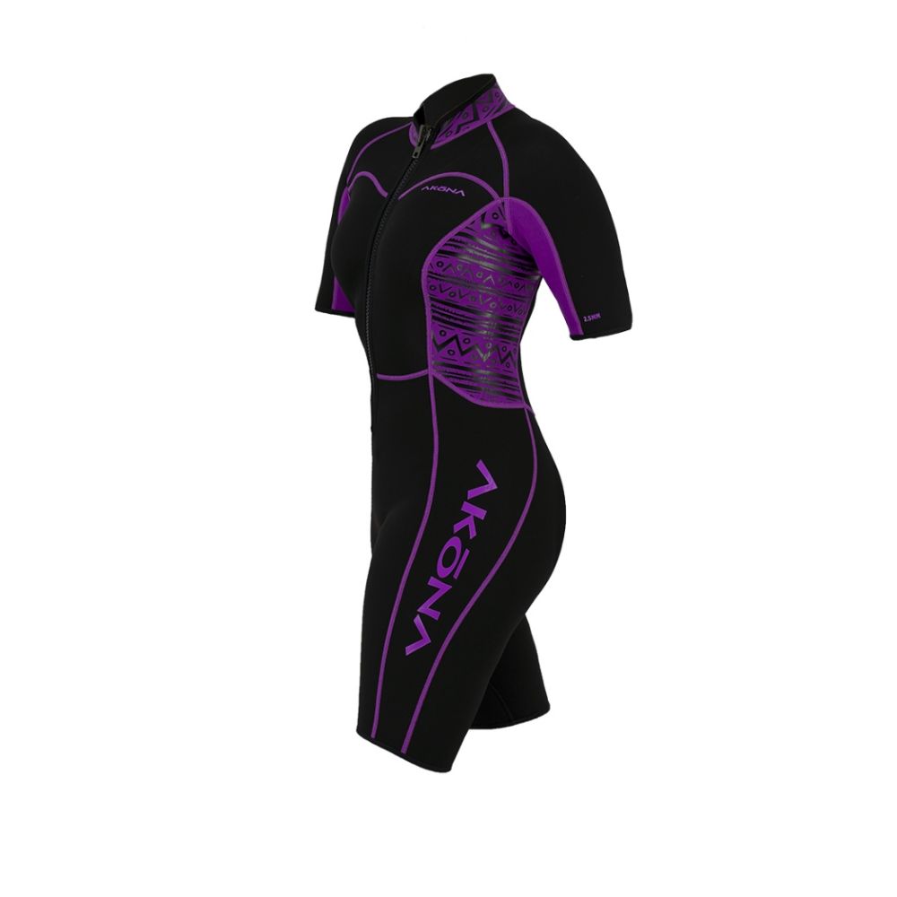 Akona 2.5mm Women’s Explore Shorty (Front Zip) Wetsuit - Magenta - 5/6 - 50014137