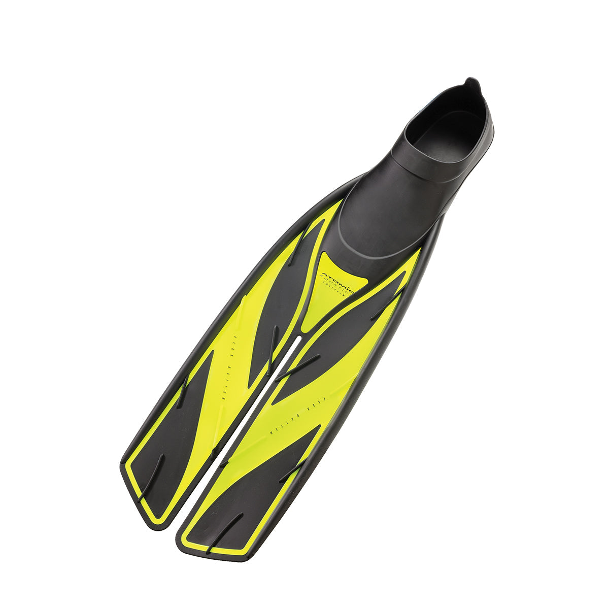 Atomic Aquatics Full Foot Split Fins - Yellow / 4.5-5.5