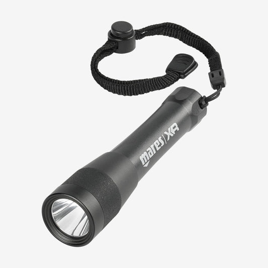 Mares XR Back Up Light compact waterproof emergency dive flashlight with wrist strap and USB charging