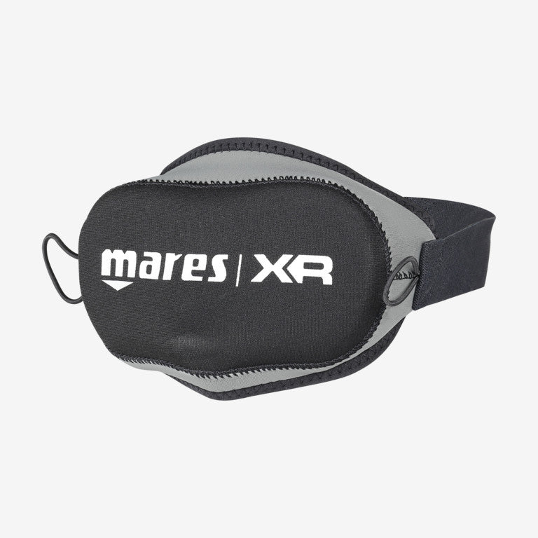 Mares XR Line Cave Mask Blinder black and gray neoprene strap mask shield for underwater training