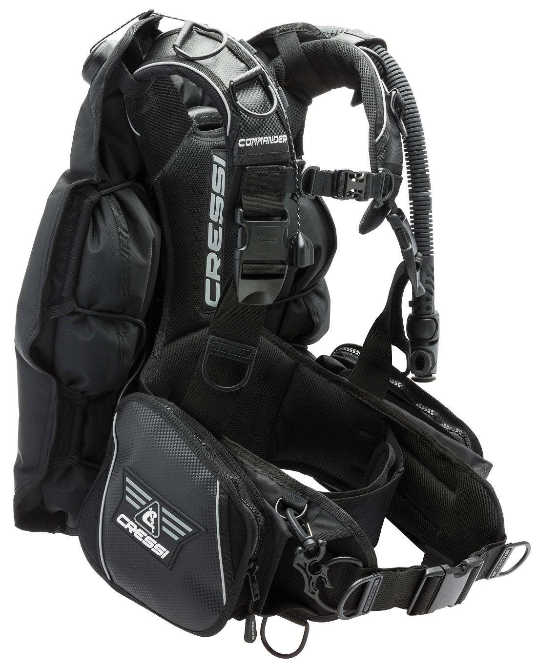 Cressi Commander Evolution BCD with detachable harness and rear-mounted air cell.