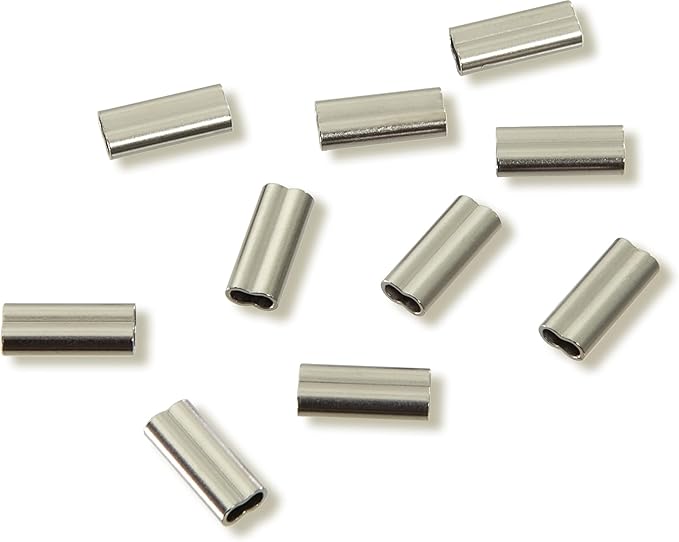 Cressi Copper Double Barrel Crimp Sleeves - 10 Pieces / 1.6mm