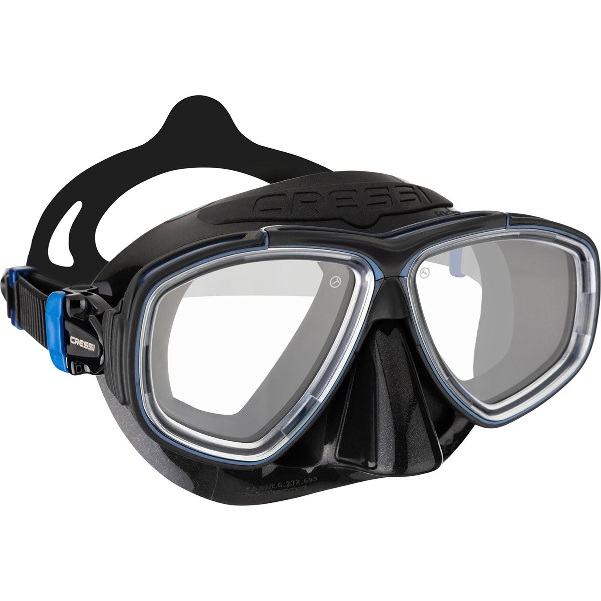 Cressi Dual Lens Prisma Diving Mask - Black/Blue - Scuba Mask