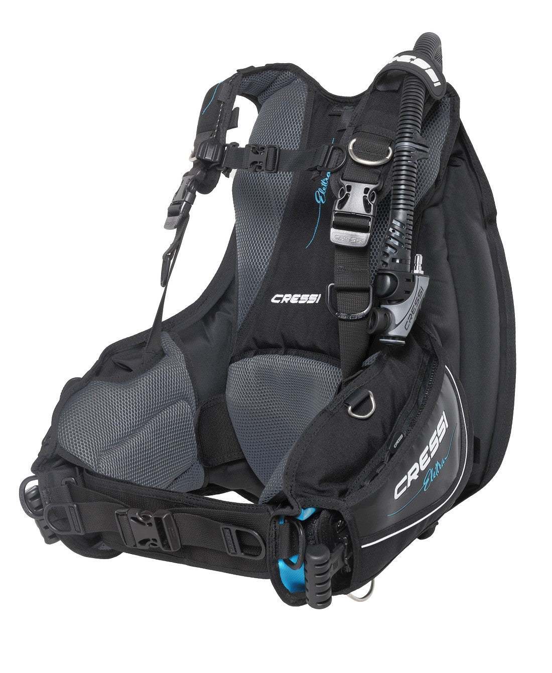 Cressi Elettra Woman BCD for female divers with buoyancy control and comfort features.