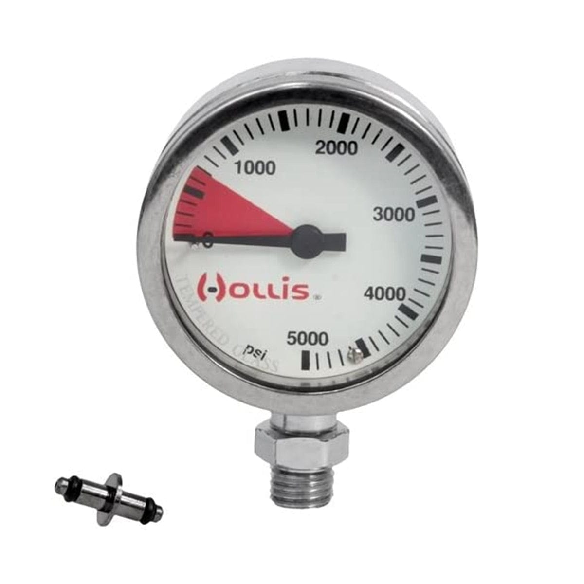 Hollis 2″ Brass and Glass Pressure Gauge