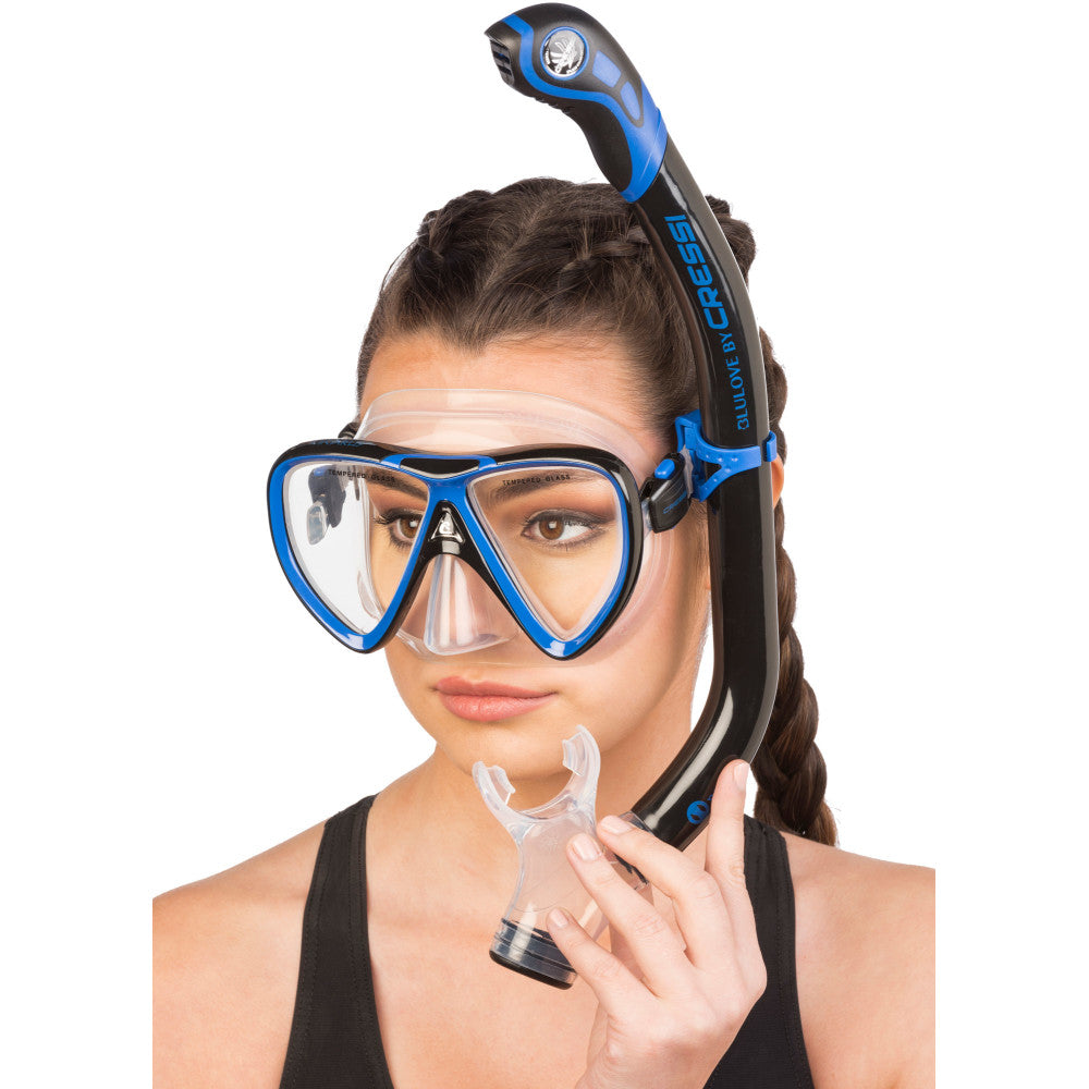 Cressi Ikarus & Orion Semi-Dry Mask & Snorkel Set