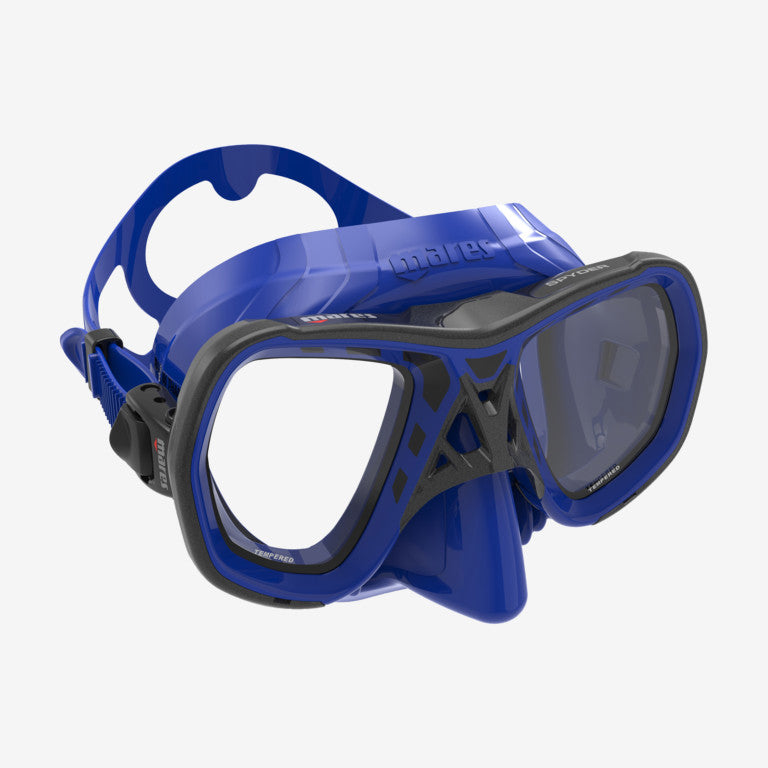 Mares Spyder Spearfishing Mask - Black/Black/Blue