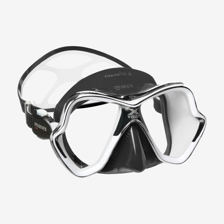 Mares X Vision Chrome Liquidskin Diving Mask - Black/White
