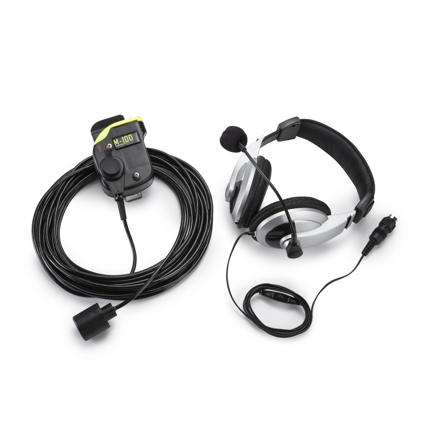 Ocean Reef M-100 Portable Transceiver with headset and transducer cable.