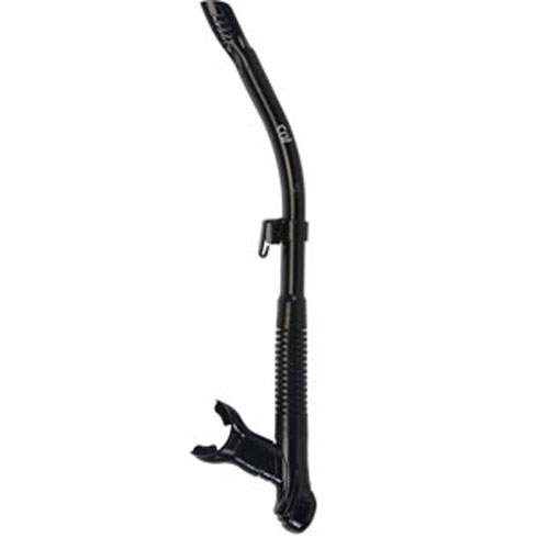 Sherwood CAI Semi-Dry Snorkel in black with splash guard and silicone mouthpiece.