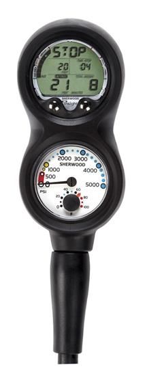 Sherwood Insight dive computer and pressure gauge compact console with digital display and 5000 psi capacity