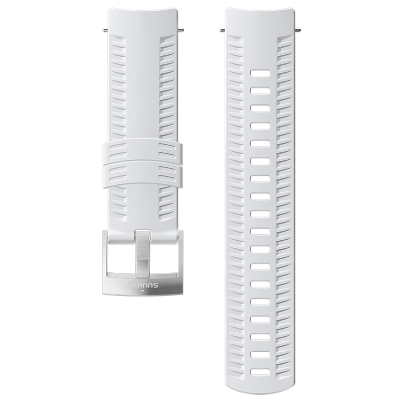 Suunto 24mm Athletic 2 Silicone Strap M - White/Steel