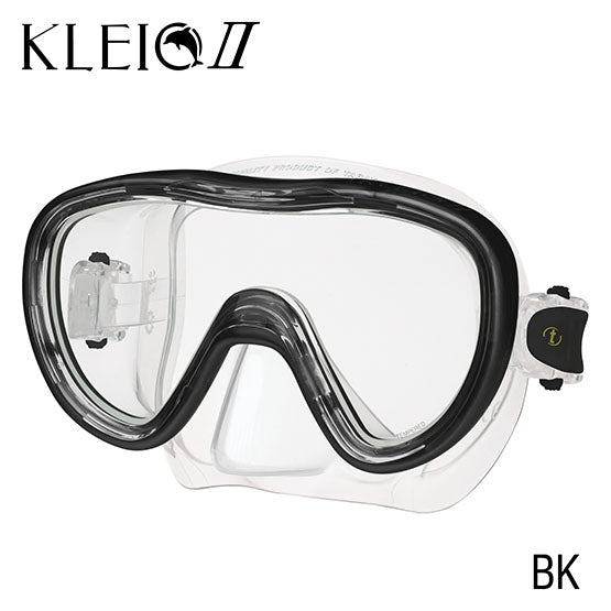 Tusa M-111 Kleio II Mask black low volume snorkeling dive mask for small faces with panoramic view and quick-adjust buckle system