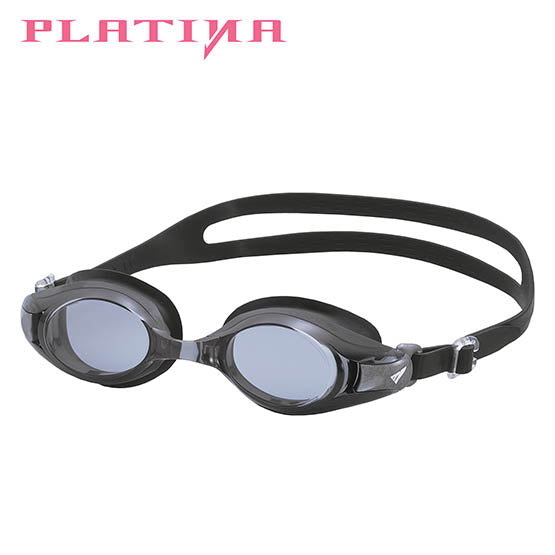 Black Tusa View V-500A Platina swimming goggles with flexible side clips and silicone strap