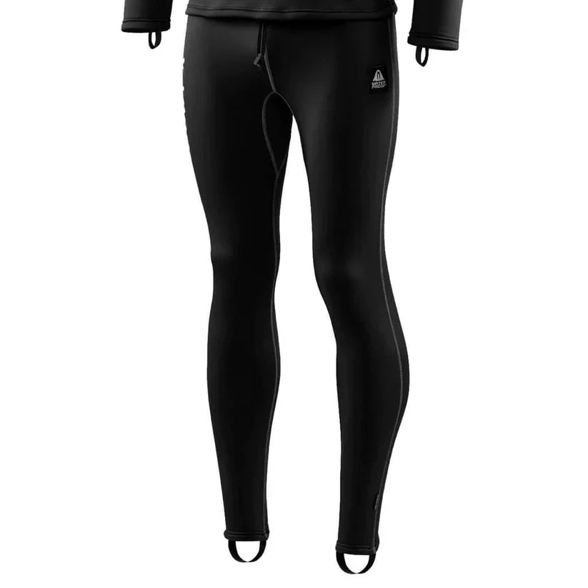 Men's Waterproof Body X Undersuit pants in black with hollow fibre insulation and flatlock seams