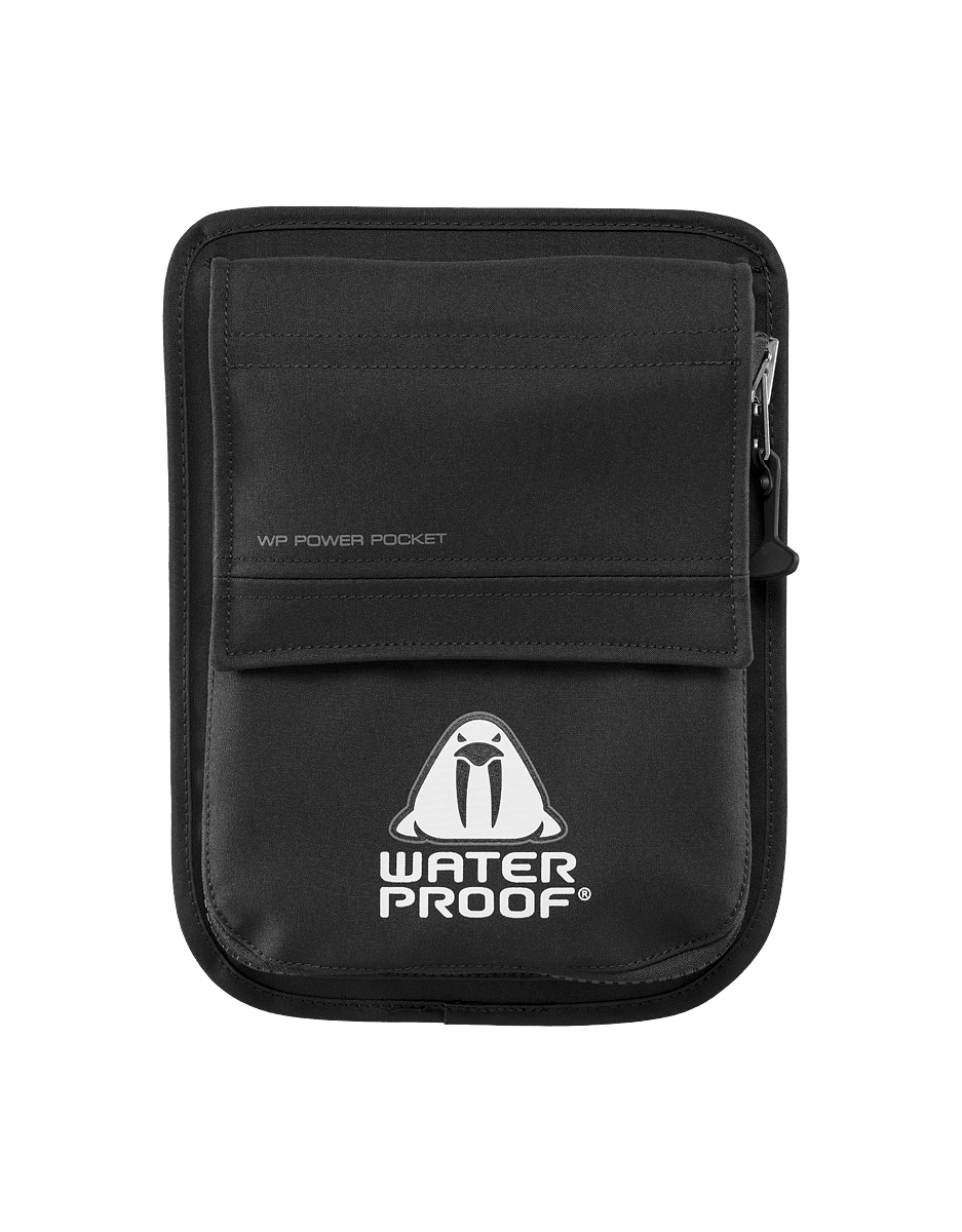 Waterproof Power Pocket expandable heavy duty drysuit add-on pocket with HD-zipper and double D-rings