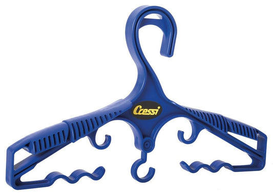 Cressi Multipurpose Hanger for scuba gear, water resistant, blue.