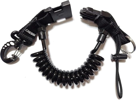 Cressi Spiral Laynyard With with Split Ring and Snap