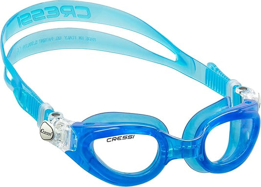 Cressi Rocks Swim Mask with curved lenses, silicone double-strap, and adjustable buckle.