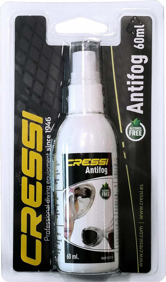 Cressi anti-fog spray, 60ml bottle, ideal for swimming and diving goggles, alcohol-free.