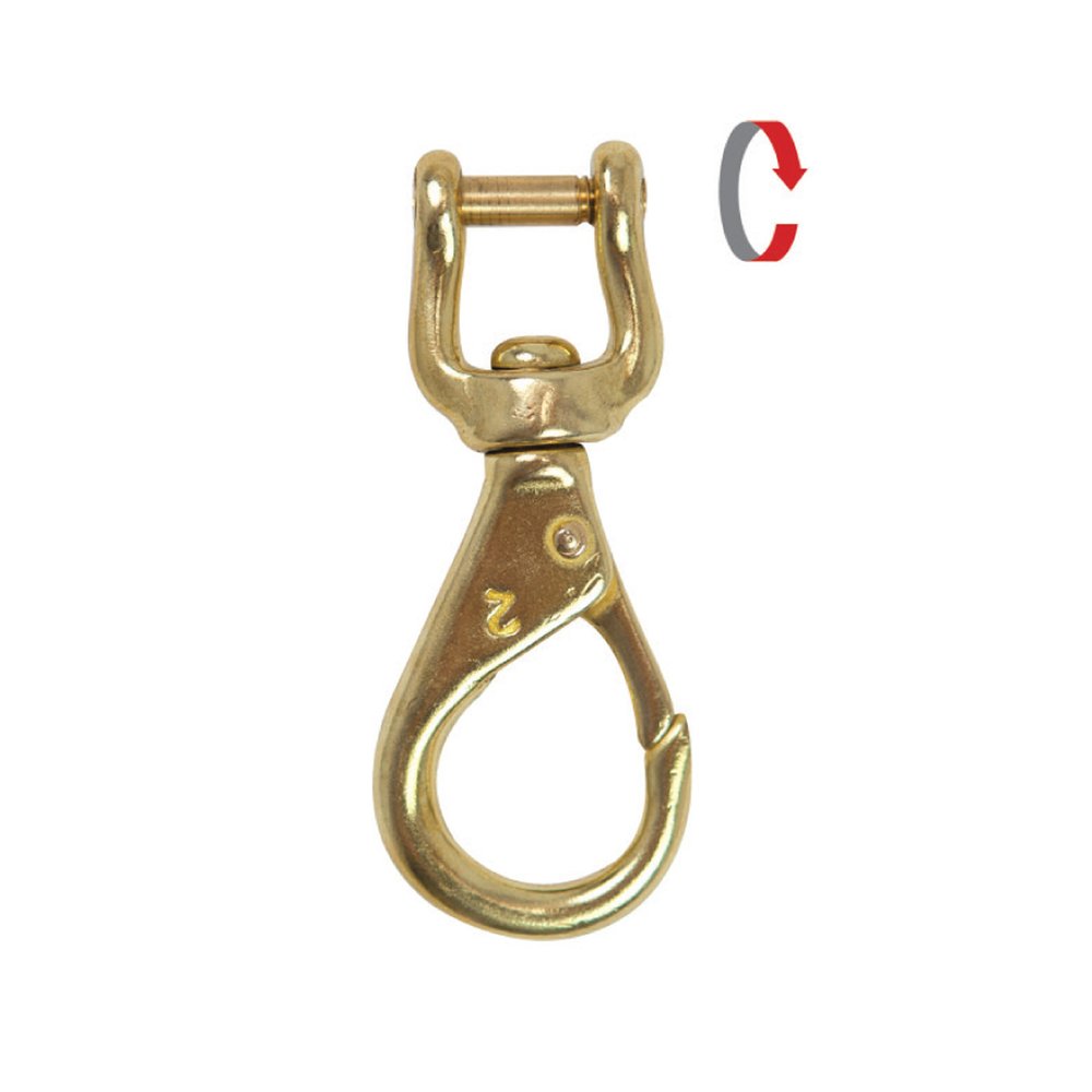 XS Scuba Highland 3.4” #2 Brass Shackle Snap Hook