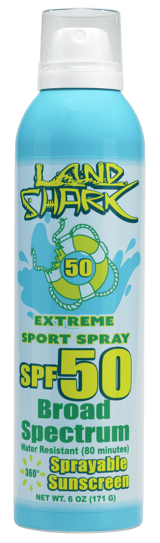Land Shark® Broad Spectrum Continuous Spray SPF 50 Extreme Sport Sunscreen 6oz