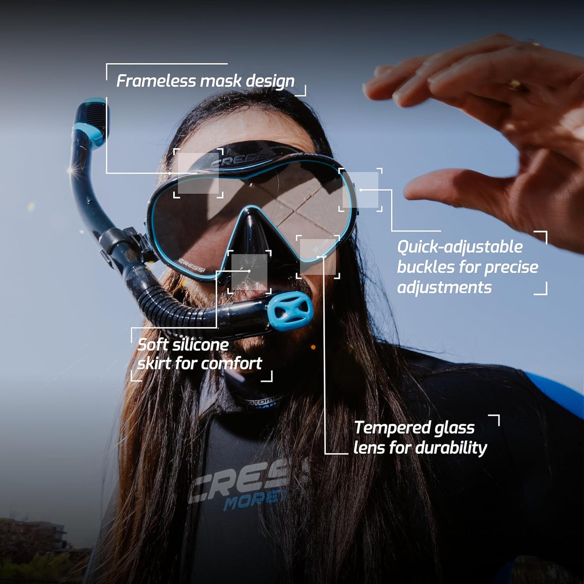 Cressi x Steve Aoki - Hiroquest Limited Edition Adult Mask & Snorkel Combo