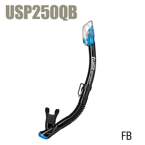 Tusa Sport Tusa Sport Adult Dry Snorkel - Black/Fishtail Blue