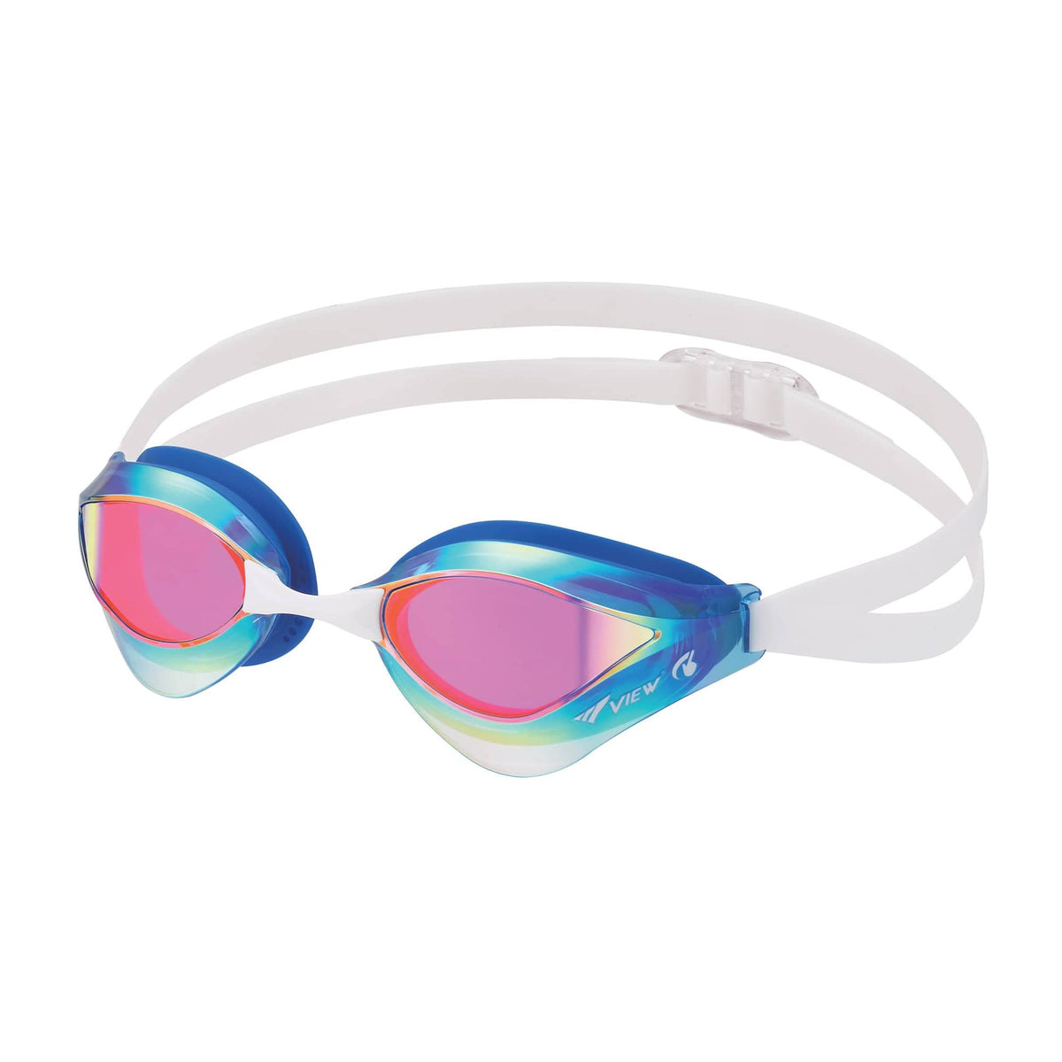 View Swipe Blade Orca Mirrored Goggle, Aquamarine/Pink