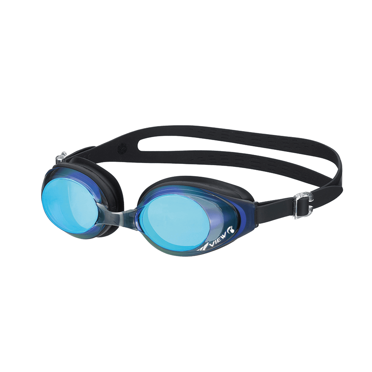 View Swipe Fitness Goggles, Mirrored, Blue/Black