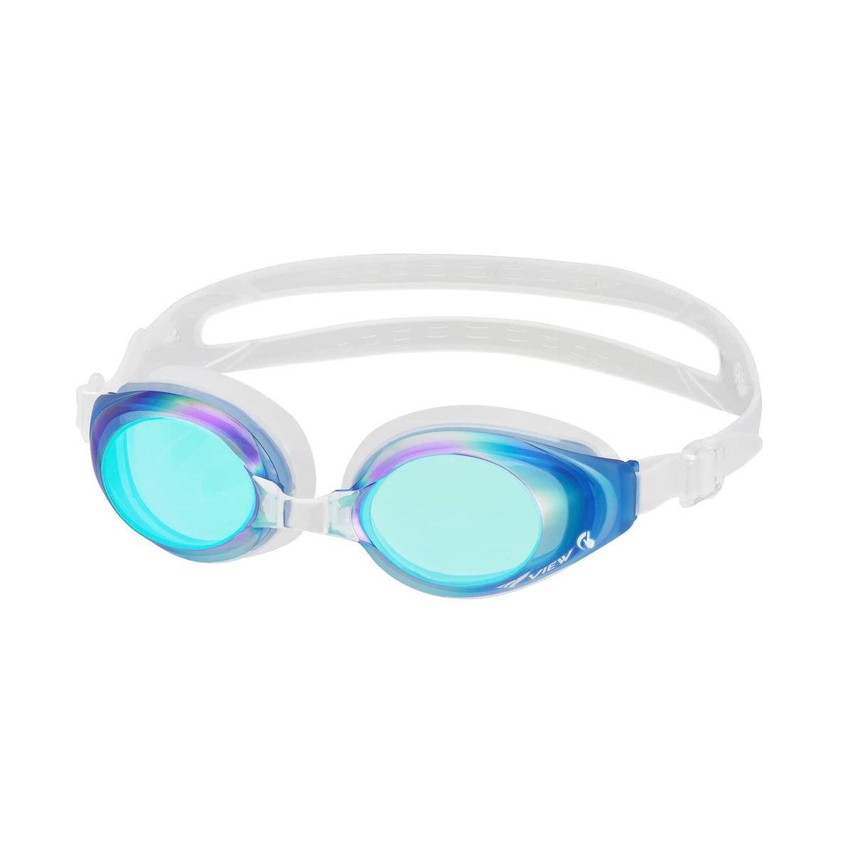 View Swipe Fitness Goggles, Mirrored, Blue/Black