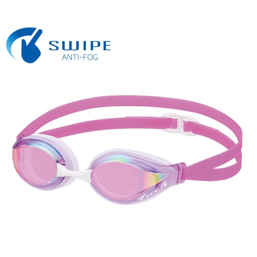 View Junior Swipe Try Racing Goggle, Blue/Blue Mirror