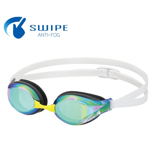 View Junior Swipe Try Racing Goggle, Blue/Blue Mirror