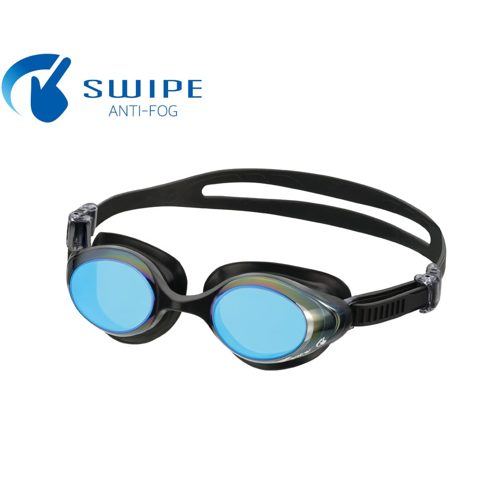 View Kokochi Swipe Fitness Comfort Goggle, Black/Blue Mirror