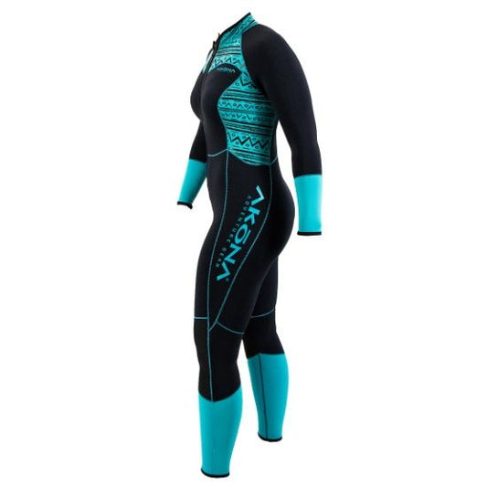 Akona Women’s Explore Line 3mm Front Zip Full Suit Wetsuit - 5/6 - 50014137