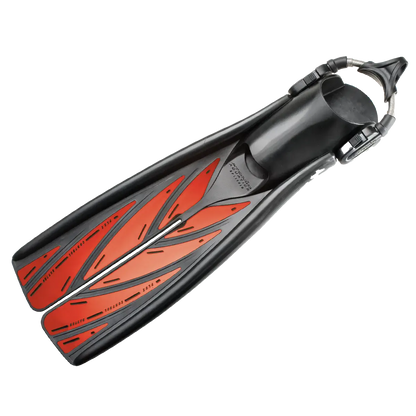Atomic Aquatics Open Heel HEC SplitFins with Spring Straps