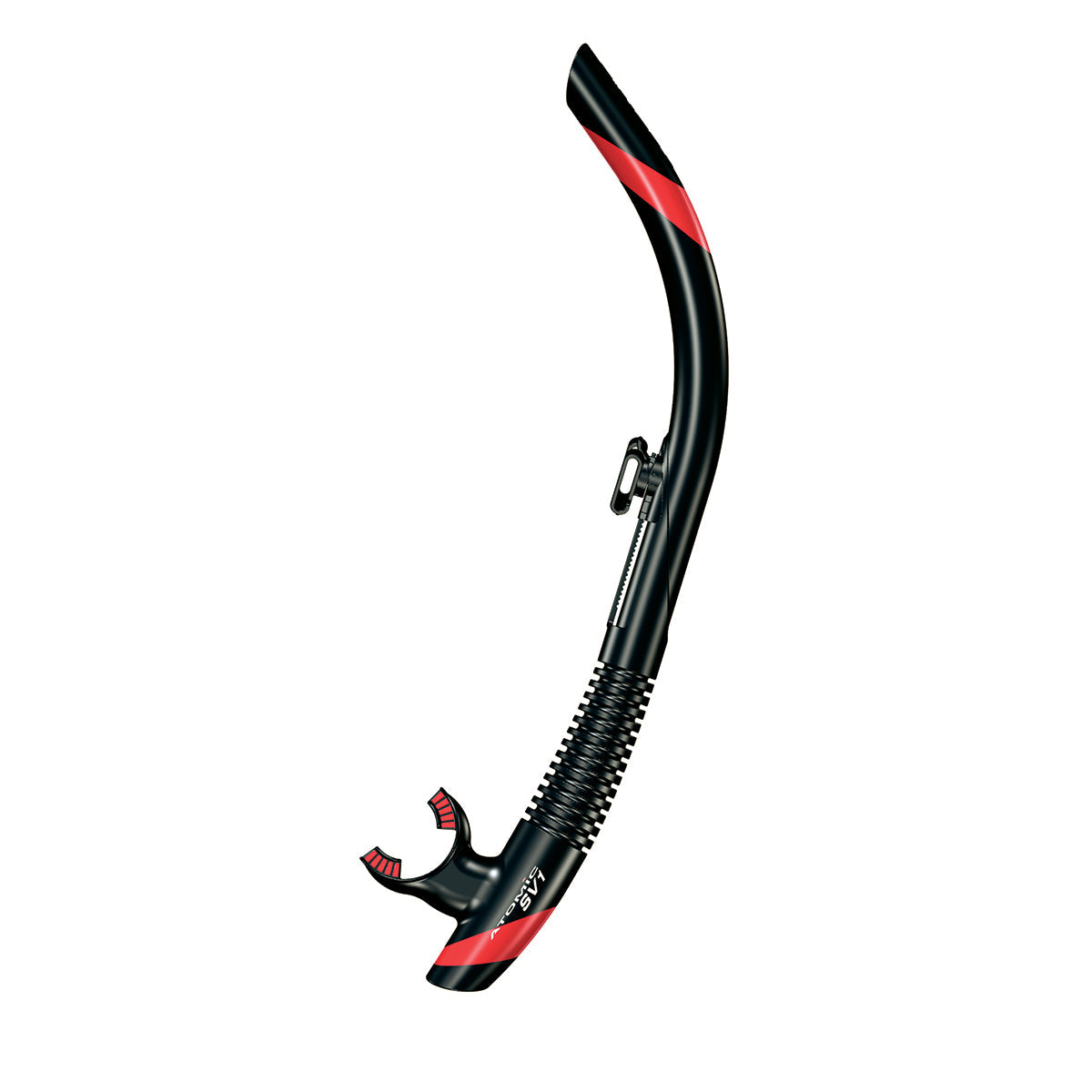 Atomic Aquatics SV1 Flex Snorkel - Black/Red