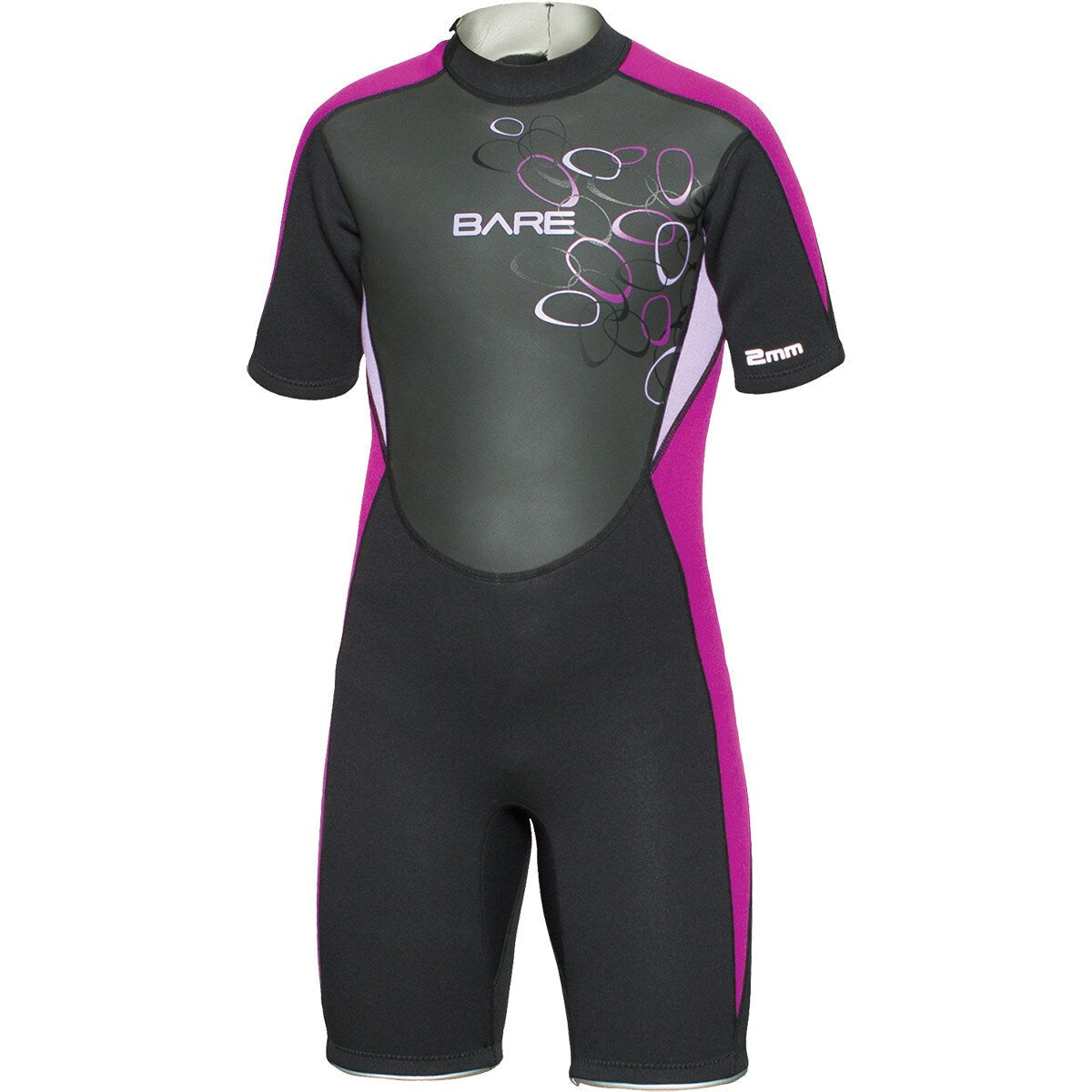 Bare 2mm Manta Hooded Shorty Wetsuit - Youth - Purple / 08