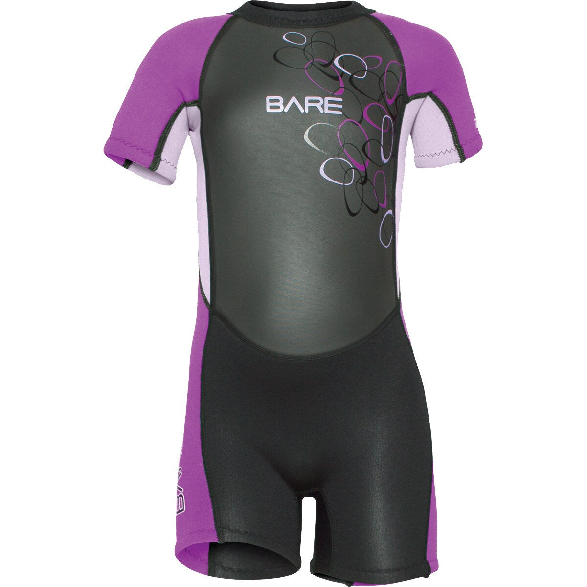 Bare 2MM Tadpole Shorty Wetsuit - Youth - Purple / 02