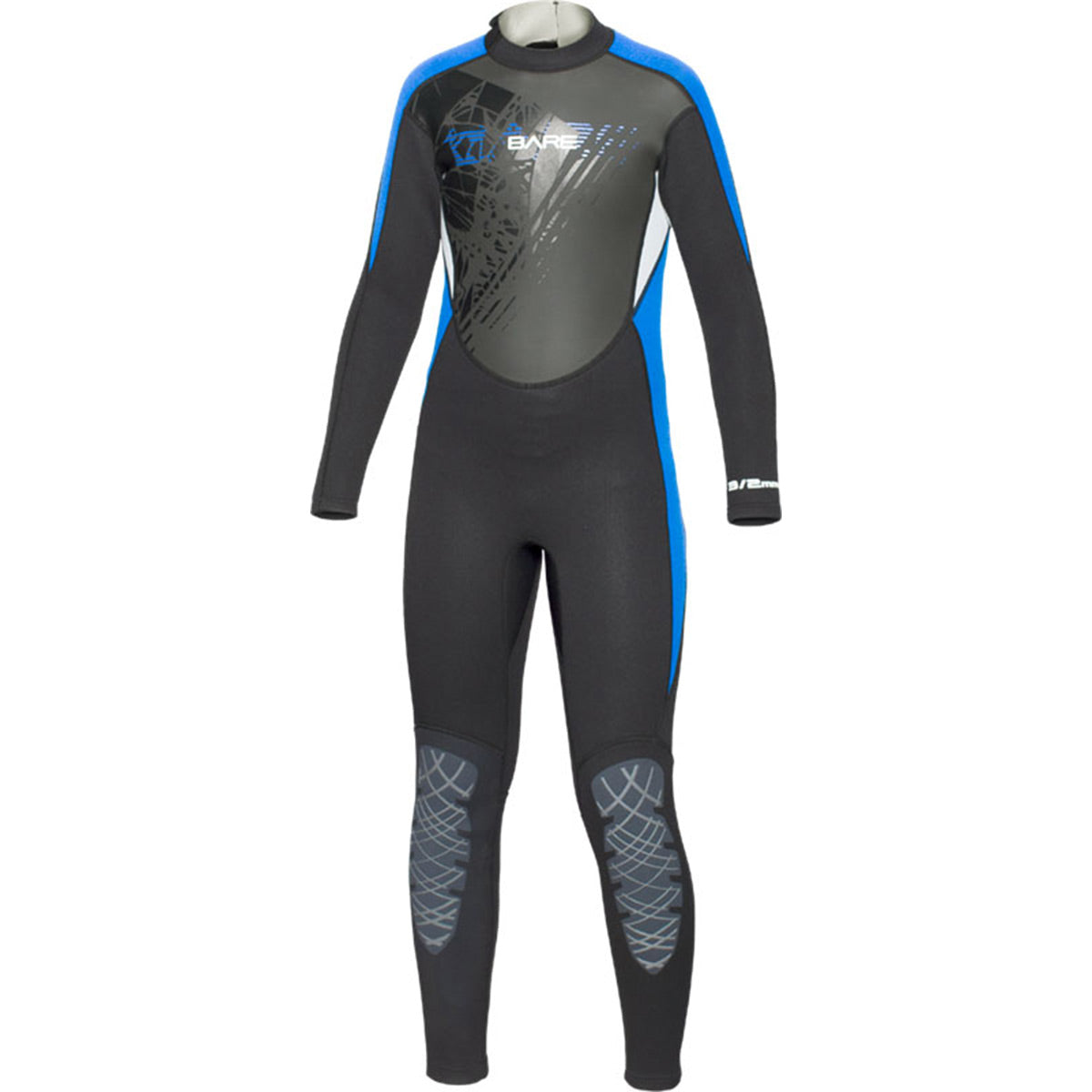 Bare 3/2mm Manta Hooded Full Wetsuit - Youth - Blue / 06