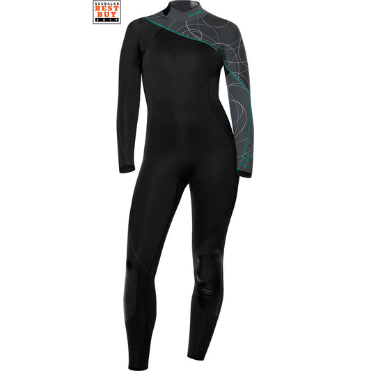 Bare 5mm Elate Full Wetsuit Grey - Women - 02
