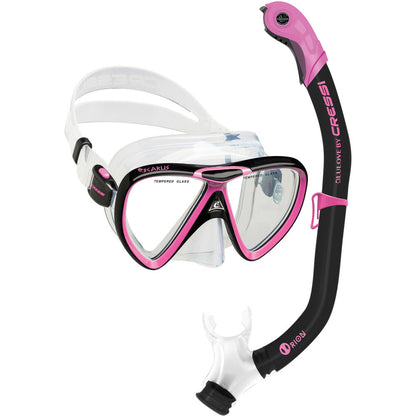 Cressi Ikarus & Orion Semi-Dry Mask & Snorkel Set