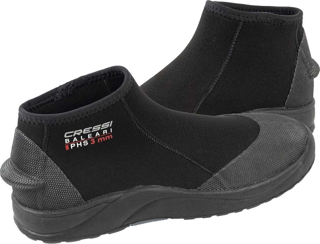 Cressi 3mm Baleari Md PHS Boot with hard sole and reinforced rubber.
