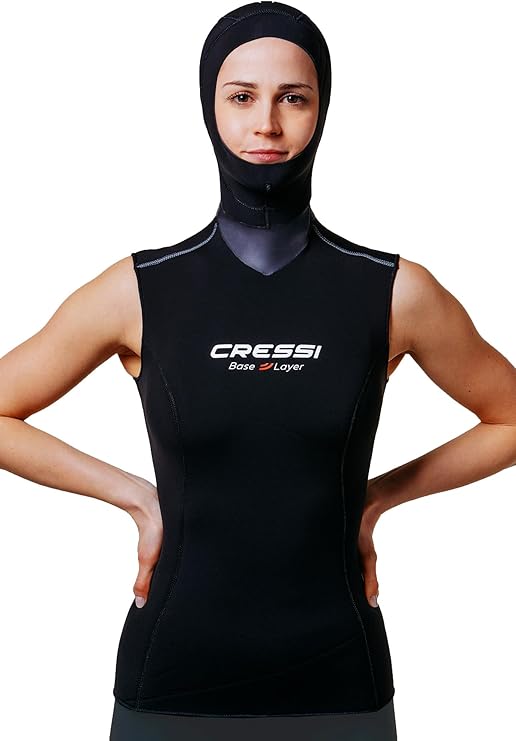 Cressi Base Layer Hooded Vest Lady 2.5mm - X-Small - Hood