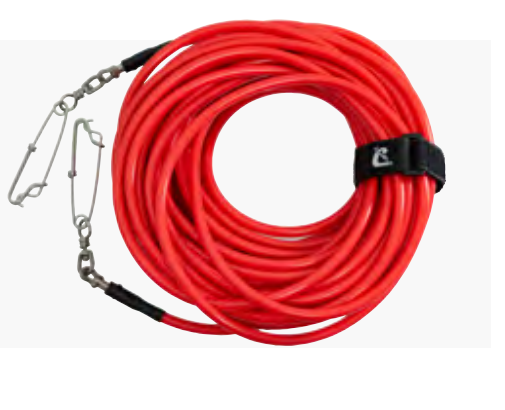 Cressi Elite Float Line w/ Snap Clips -Red - 20 m - 65 ft