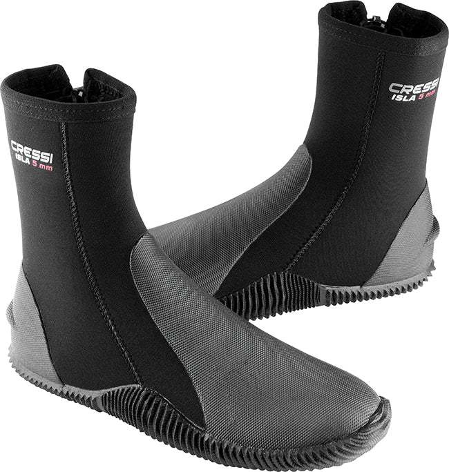 Cressi Isla 7mm Boot with sole-fin holder for water sports and scuba diving.
