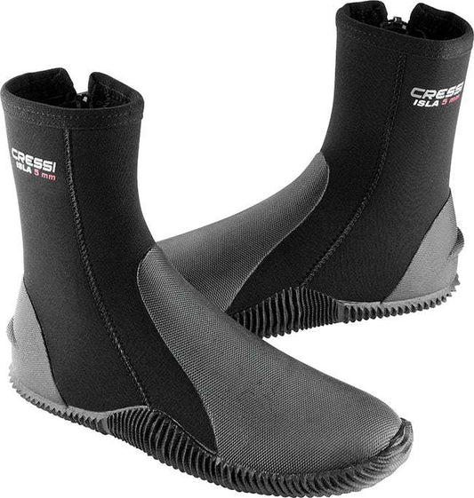 Cressi Isla 7mm Boot with sole-fin holder for water sports and scuba diving.