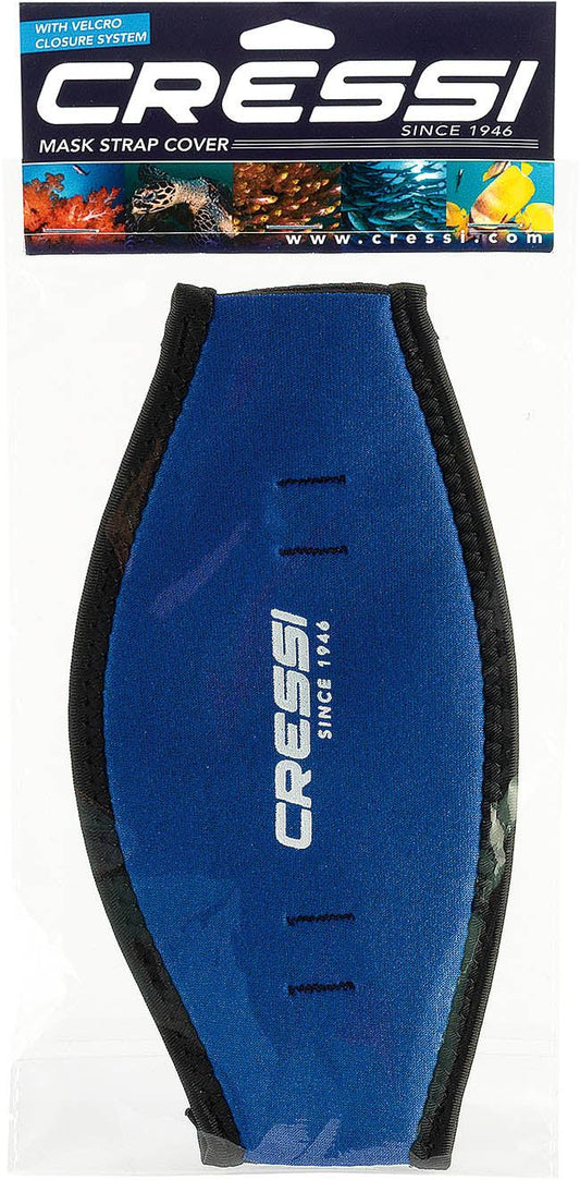 Cressi Mask Strap Cover with neoprene construction and logo design.